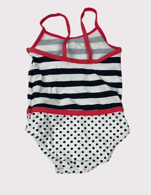 Nautical Charm Polka-Dot Bow Swimsuit