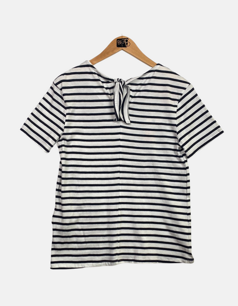 Striped Floral Embroidered Top