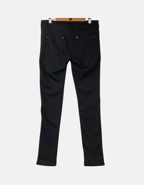 Women's High-Waisted Slim Fit Pants with Zipper Accents