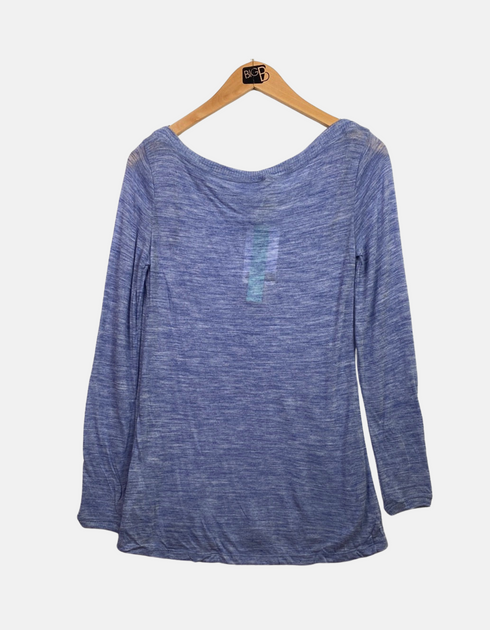 Heathered Blue Long-Sleeve Lightweight Top