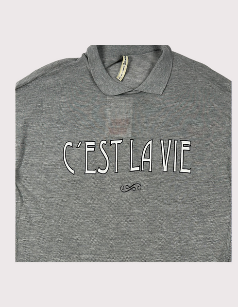 Chic Heather Gray 'C'est La Vie' Pullover