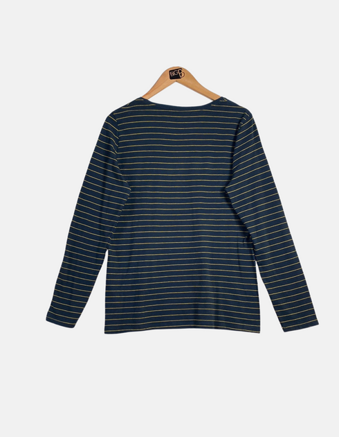 Navy Striped Long-Sleeve Tee