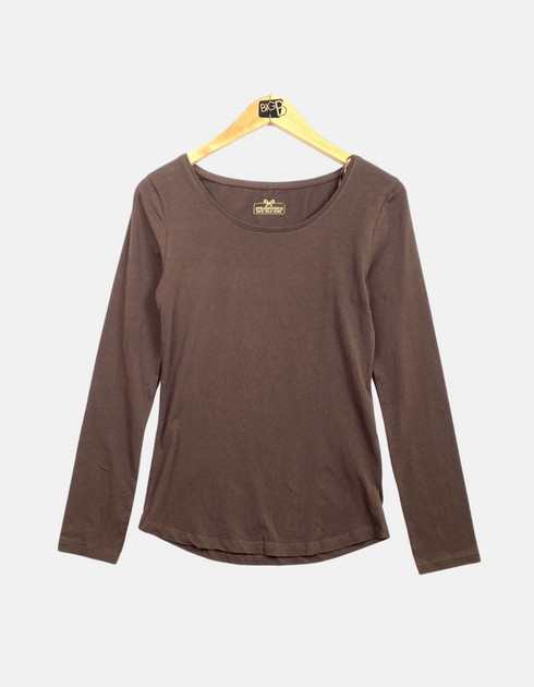 Classic Long-Sleeve Brown Tee