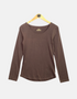 Classic Long-Sleeve Brown Tee