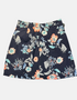Floral A-Line Mini Skirt with Belt Detail