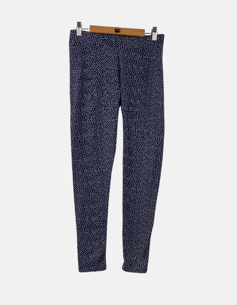 Navy Polka Dot Stretch Leggings