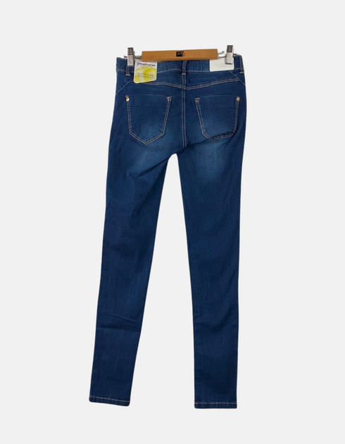 Distressed Straight-Leg Denim Jeans with Heavy Rips