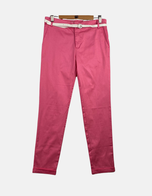 Pink colour pants with belt FM