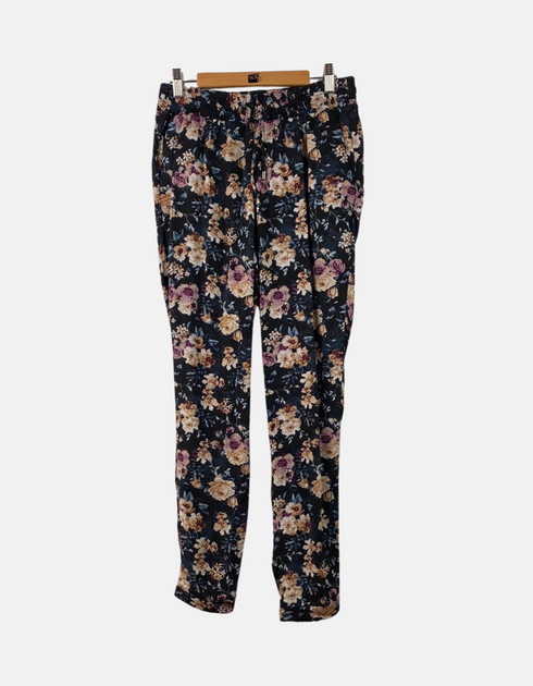 Floral Print Elastic Waist Jogger Pants