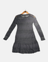 Women's Long Sleeve Lace Dress in Charcoal