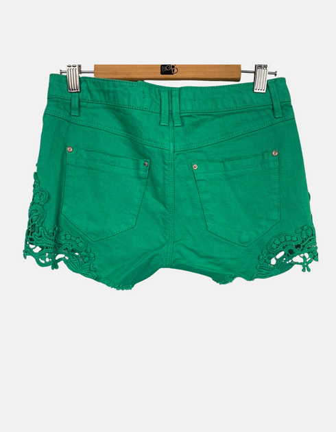 Green colour shorts FM