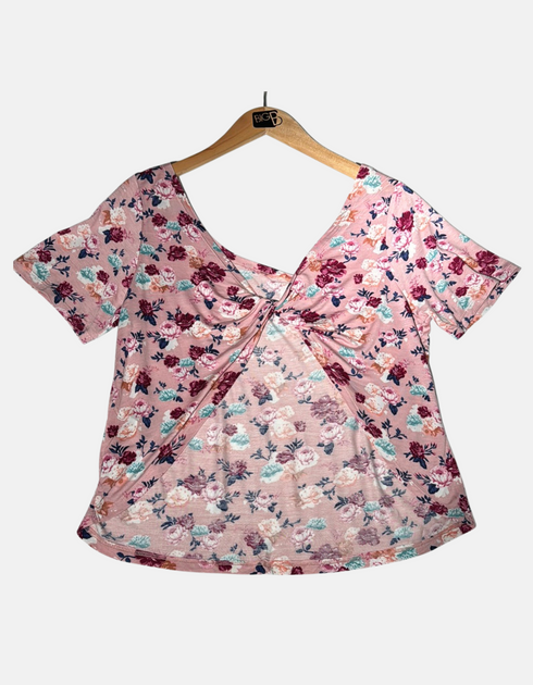 Blush Pink Floral Print Tee