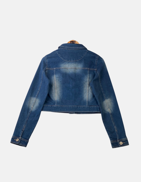Classic Faded Cropped Denim Jacket