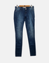 Floral-Embroidered Slim Fit Denim Jeans