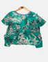 Tropical Print Short-Sleeve Top