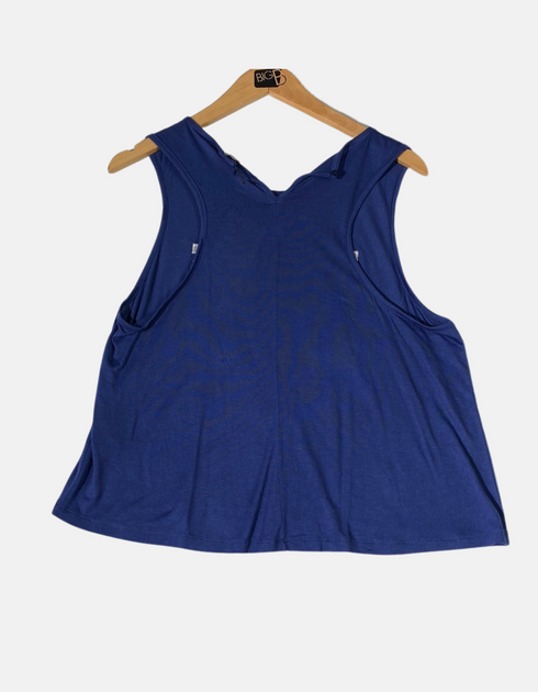 Navy Graphic Sleeveless Tank Top – "Out There is an Adventure"