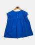 Sleeveless Embroidered Blue Tunic Top