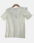 Chic Ivory Ruffle Statement Tee