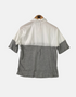 Two-Tone Collared Shirt with Rolled Sleeves