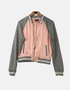 Pink and Gray Bomber Jacket