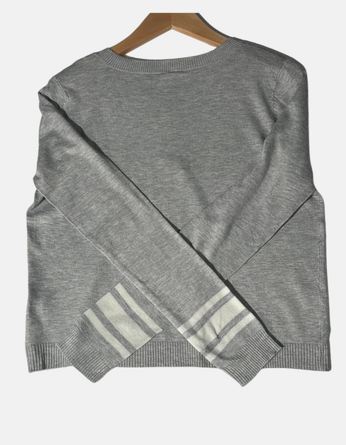 Versatile Grey Crop Sweater