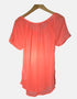 Coral Charm Peasant Blouse
