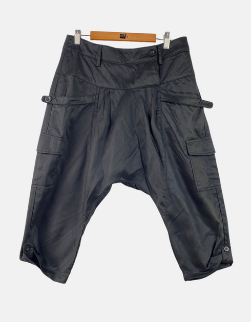 Unisex Black Cargo Harem Pants