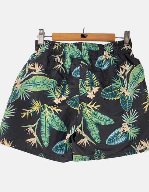 Boys' Tropical Leaf Print Swim Shorts