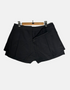 Black Pleated Skort with Built-in Shorts