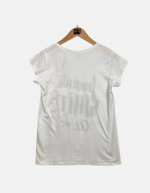 White T-shirt print FM
