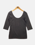Essential Black 3/4 Sleeve Scoop Neck Top