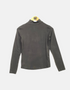 Black Long-Sleeve Mock Neck Top