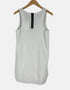 Sleek Silver Zip-Back Tank