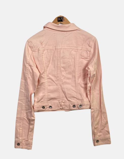 Pink denim jacket Stone FM