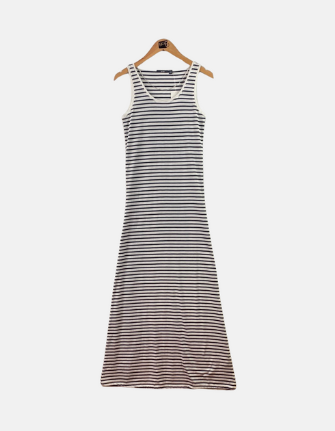 White with blue line FM