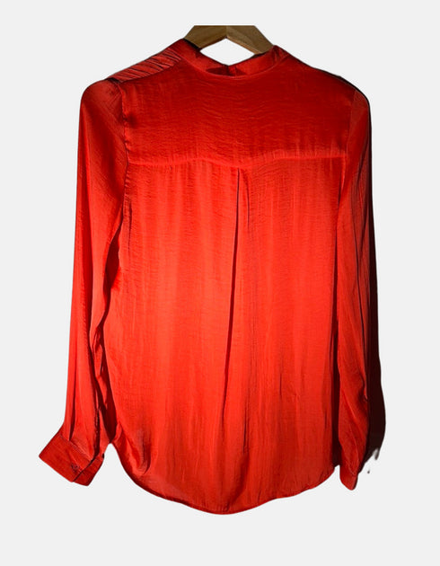 Crimson Silk Blouse