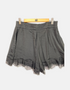 Black Polka Dot Lace Trim Shorts