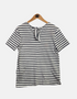 Striped Floral Embroidered Top