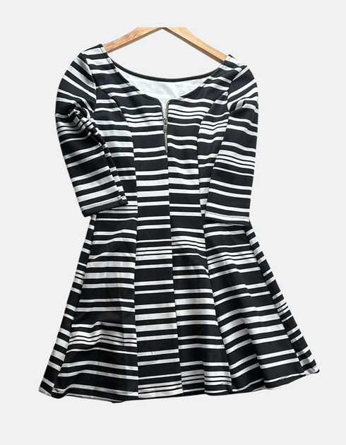 Parisian Striped Skater Dress