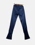 Navy Slim Fit Low-Rise Flare Pants
