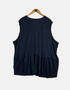 Sleeveless Navy Tunic with Embroidered Floral Detail