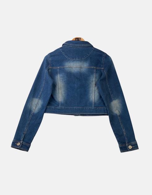 Classic Faded Cropped Denim Jacket