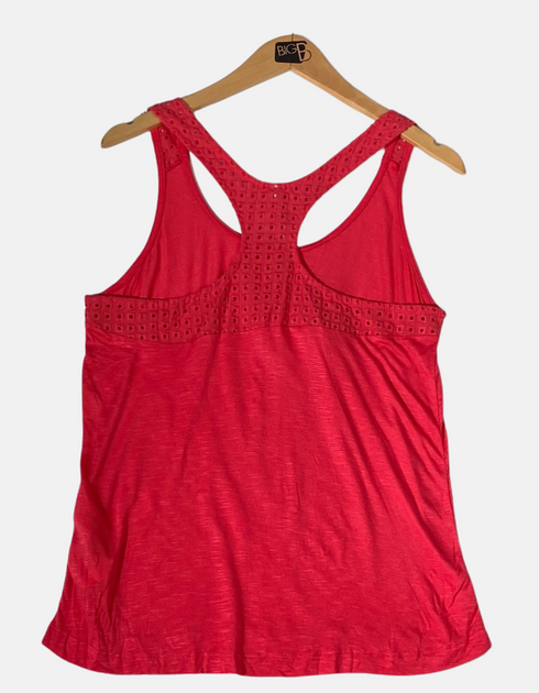 Racerback Eyelet Detail Tank Top