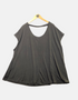 Casual Black Open-Back T-Shirt