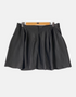 Black Pleated A-Line Mini Skirt