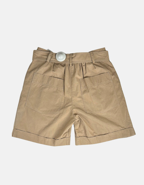 High-Waisted Pleated Shorts with Belt