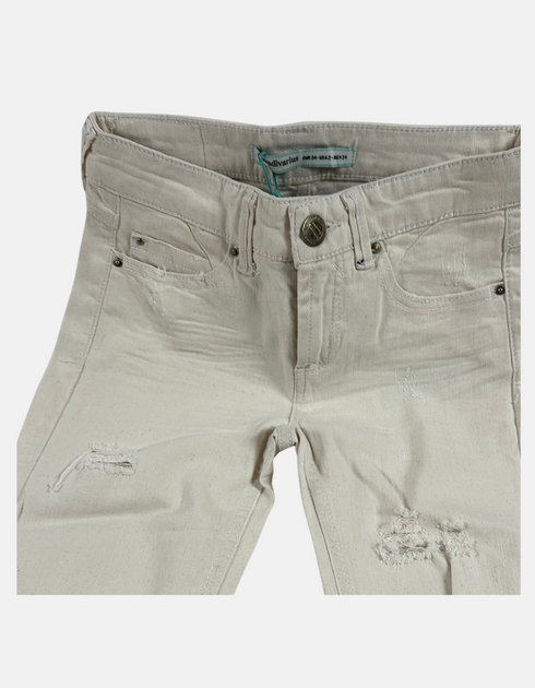 Sandstone Distressed Skinny Jeans
