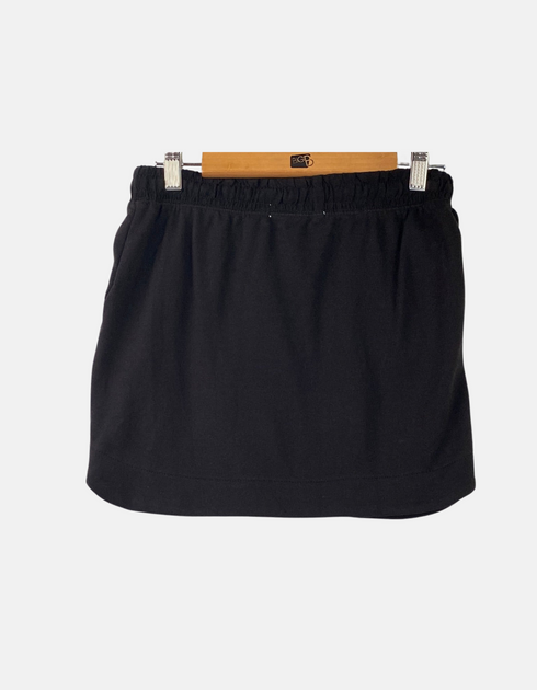 Casual Black Drawstring Skirt