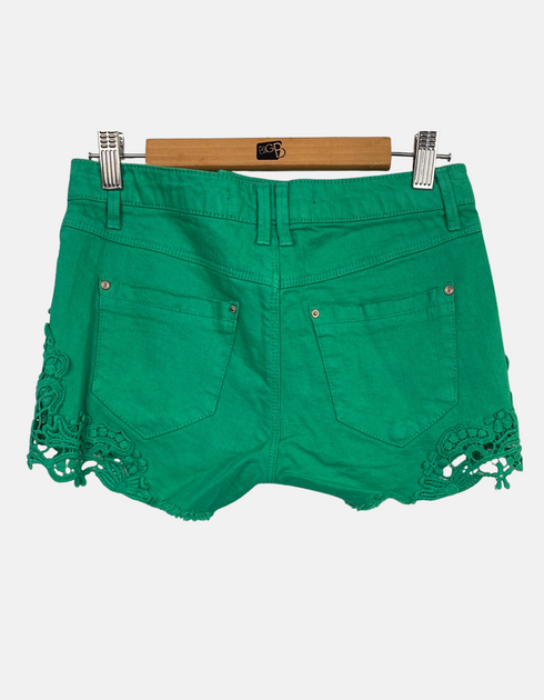 Green colour shorts FM