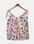 Floral Tie-Shoulder Pink Tank Top